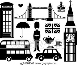Vector Clipart - London icons. Vector Illustration ...