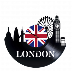 London England Handmade Vinyl Record Wall Clock - VINYL CLOCKS