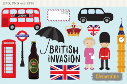 British Invasion clip art by Clementine Digitals on Creative ...