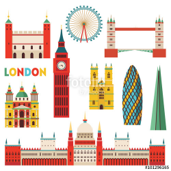 London monuments. Vector illustration