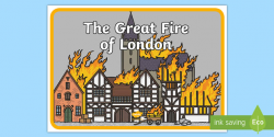 The Great Fire of London A4 Display Poster - Great Fire of ...