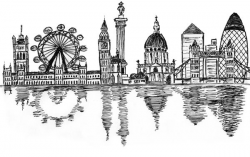 sketches of london | Skyline Sketch by mark45cmd | Travel ...