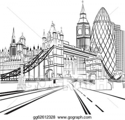 EPS Illustration - Sketch silhouette of london. Vector ...