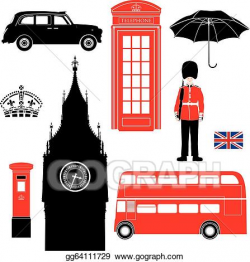 Vector Art - London symbol - icons . Clipart Drawing ...