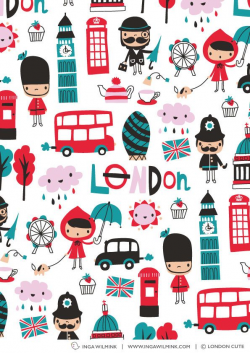 Inga Wilmink for London Cute - London fabric | London in ...
