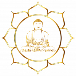 Clipart - Gold Buddha Lotus No Background