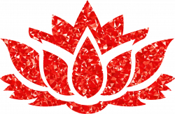 Clipart - Ruby Lotus Flower Silhouette