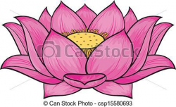 Lotus flower Vector - stock illustration, royalty free ...