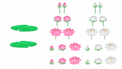 MLP Resource: Lotus Flowers and Lilypads by SaturnGrl on DeviantArt