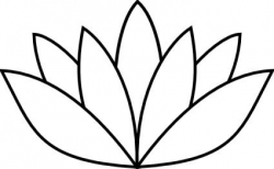 Flower Outline Clipart - ClipArt Best | Print | Lotus flower ...