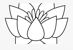 White Flower Clipart Lotus Flower Pencil And In Color ...