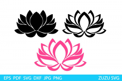 LOTUS SVG, lotus clipart, lotus flower, flower svg, floral