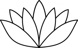 White Lotus Flower clip art Free vector in Open office ...