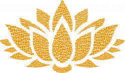 Clipart - Prismatic Lotus Flower Silhouette 6 Circles 11 No Background