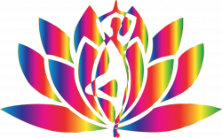 Clipart - Spectrum Yoga Lotus No Background