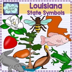 Louisiana state symbols clipart