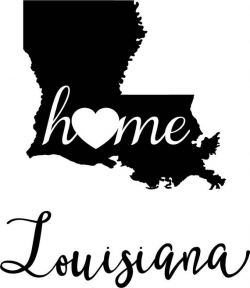 Louisiana State Map digital file: SVG PNG Jpg eps Vector Graphic Clip Art  LA Outline Louisiana home state - great state geography outline
