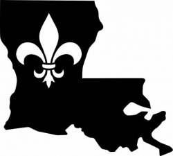 Louisiana state fleur de lis vinyl decal