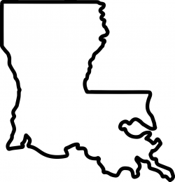 Amazon.com: ANGDEST Louisiana Map Outline (Black) (Set of 2 ...
