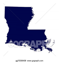 Vector Art - Map of the u. s. state of louisiana. Clipart ...