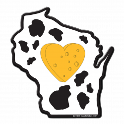 Wisconsin WI Love Sticker-Heart Sticker,All-Weather Vinyl Sticker ...