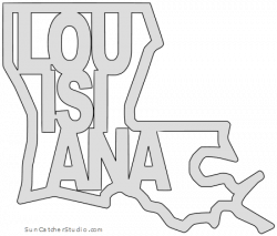 Louisiana - Map Outline, Printable State, Shape, Stencil ...