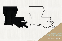 Louisiana Vector, State Clipart, LA Clip Art, Louisiana SVG, State PNG  (Design 13739)