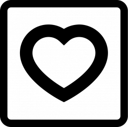 Love Symbol Of A Heart Outline In A Square Svg Png Icon Free ...