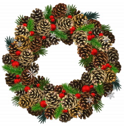 Transparent Christmas Pinecone Wreath PNG Clipart | Gallery ...