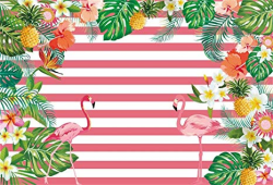 AOFOTO 10x7ft Summer Party Decor Background Abstract Tropical Leaves  Cartoon Flamingo Photography Backdrop Watercolor Pineapple Flowers Hawaii  Luau ...