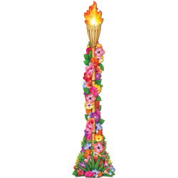 Luau Party Jointed Floral Tiki Torch (Case of 12)