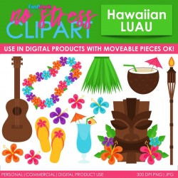 Hawaiian Luau Party Clip Art - FlapJack Educational Resources