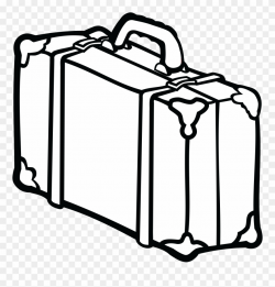 Suitcase Baggage Line Art Drawing Travel - Suitcase Clipart ...