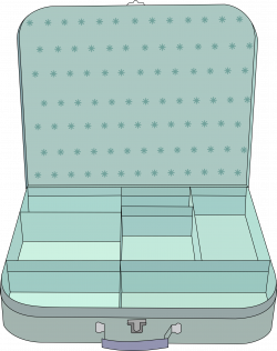 Clipart - suitcase with compartment