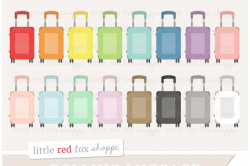 Rolling Luggage Clipart