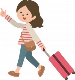 Clipart - Pulling luggage (#1)