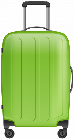 Green Trolley Bag Clip Art Image | Gallery Yopriceville - High ...