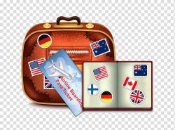 Passport stamp Suitcase Baggage, Luggage notebook ...