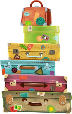 Travel Suitcase Clip Art Free | Luggage | Imagens fofas ...