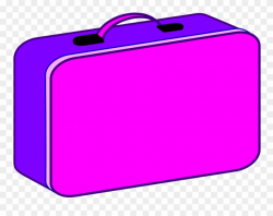 Luggage Clipart Pink Suitcase - Pink Lunch Box Clipart - Png ...
