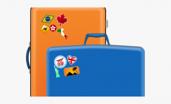 Postcard Clipart Packed Suitcase - Transparent Background ...