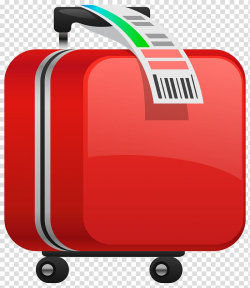 Red luggage illustration, Suitcase Baggage , Checked Red ...