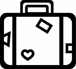 Travel Luggage With Stickers Svg Png Icon Free Download (#59655 ...
