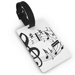 Amazon.com | Luggage Tags Music Notes Clipart Suitcase Tags ...