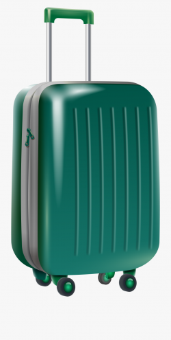 Luggage Clipart Green Suitcase - Transparent Trolley Bag Png ...