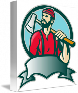 Lumberjack Forester With Axe by Aloysius Patrimonio