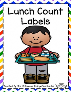 FREEBIE! Lunch Count Labels Rainbow Theme ~ Back to School
