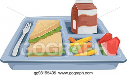 EPS Illustration - Meal tray diet lunch. Vector Clipart ...