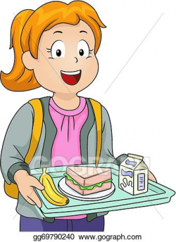 Vector Stock - Cafeteria lunch. Clipart Illustration ...
