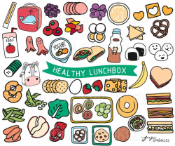 Lunchbox Clipart, Healthy Lunch Clipart, Kids Lunch Illustrations, Sandwich  Illustrations, Cute Hand Drawn Stickers, Instant Download PNG